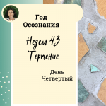 Терпение. Год осознания. Неделя 43.